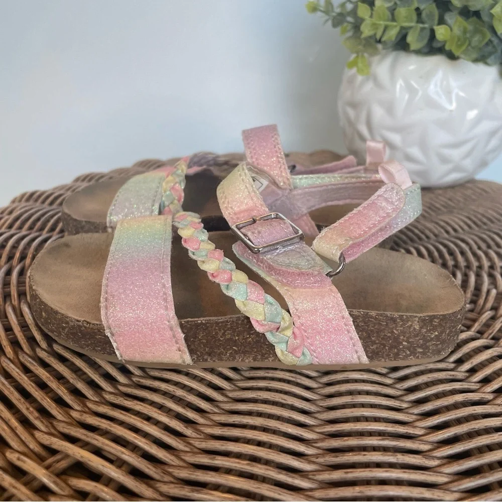 Oshkosh Girl Rainbow glitter sandals size 10m